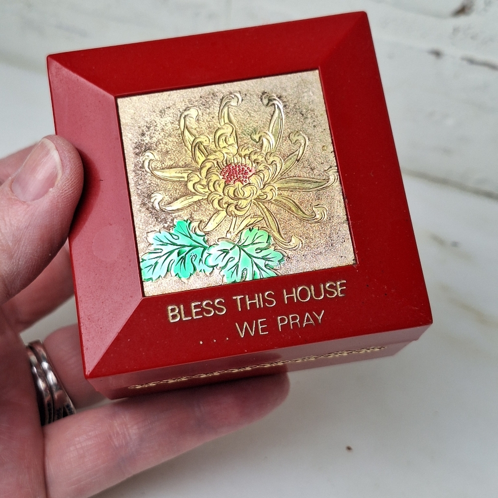 Vtg Lady-Mate Working Music Box Bless This House...We Pray